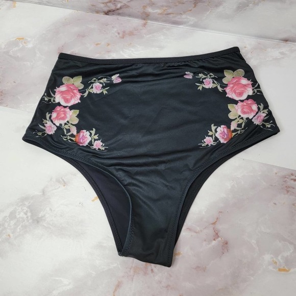 Cupshe Floral High Waisted Bikini Bottom - Picture 2 of 12